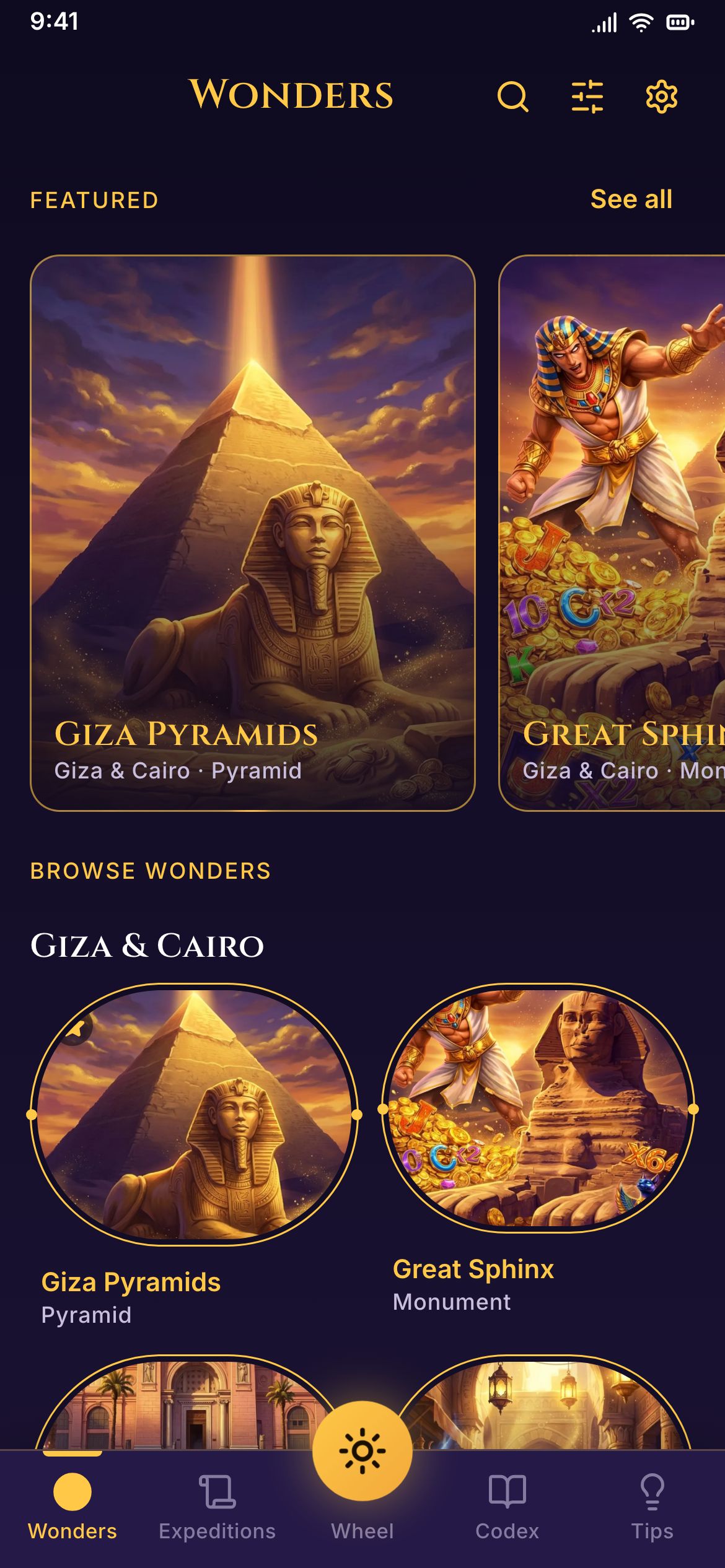 Wonders catalog